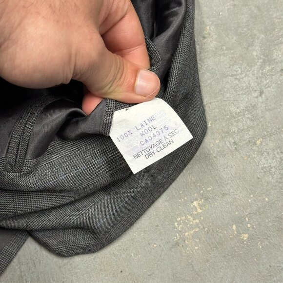 Vintage Heritage Ermenegildo Zegna Blazer Wool Sport Coat Grey 46R - Picture 10 of 10